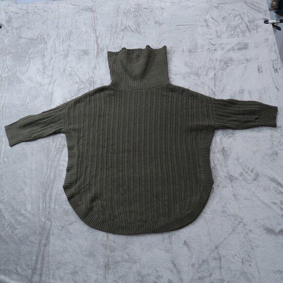 Express Sweater Womens Turtleneck Chunky Knit Oversized Baggy Olive Green L - Picture 5 of 16
